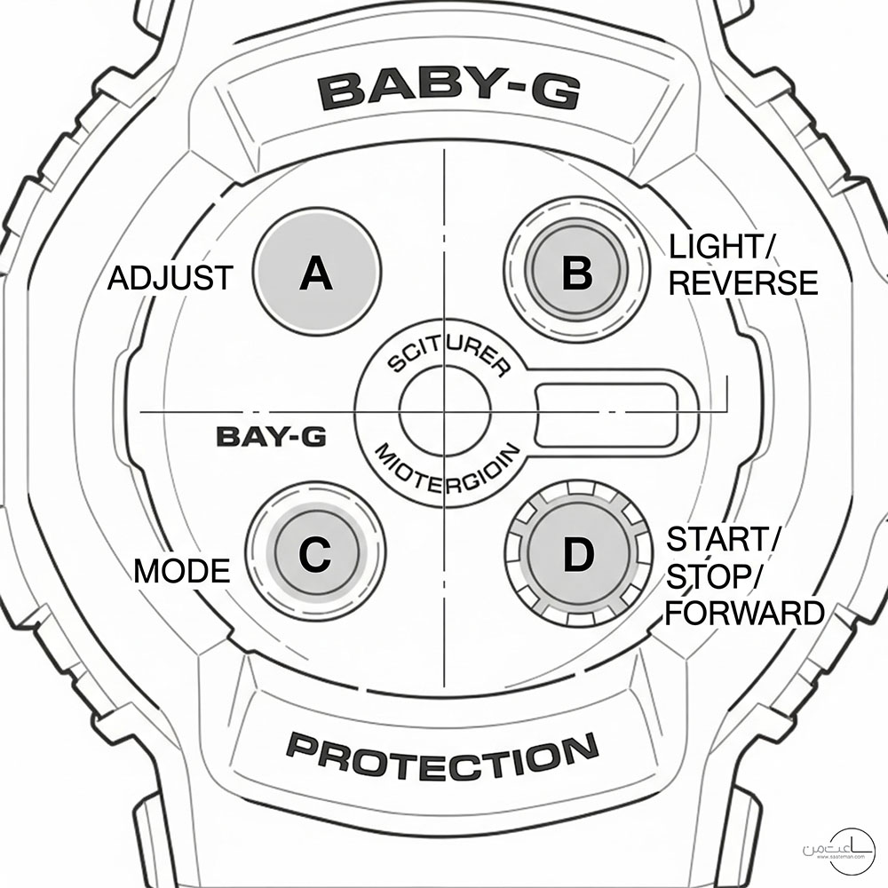 نحوه تنظیم ساعت کاسیو بیبی جی اصل